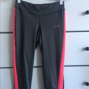 Grey c9 Capri leggings with pink side detailing